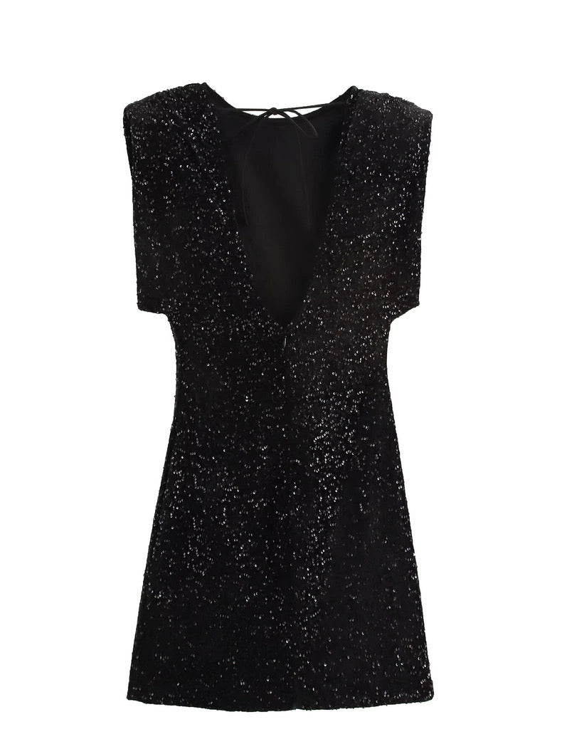 Véloure Glitzer Kleid