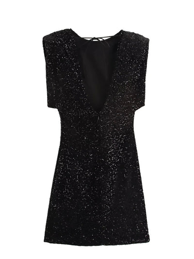 Véloure Glitzer Kleid