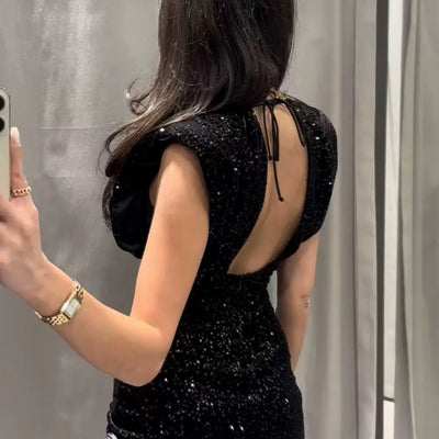 Véloure Glitzer Kleid