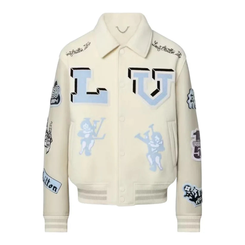 "LV" College Jacke Beige